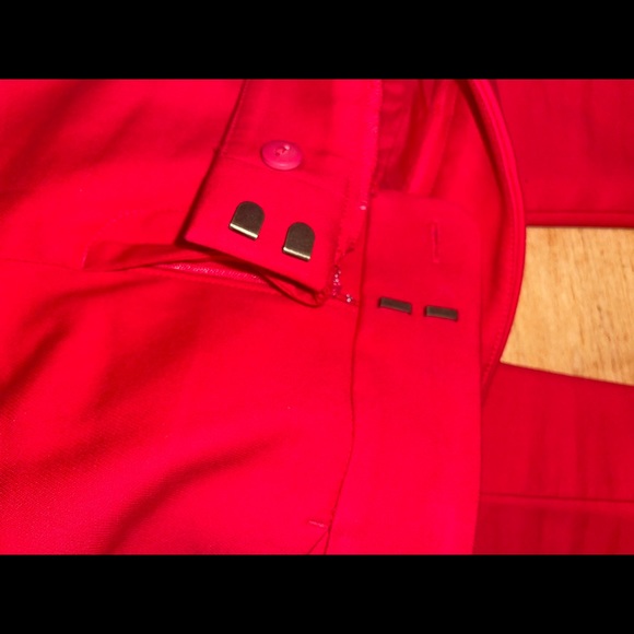 Bright Red LOFT Marissa Skinny Pants - Picture 4 of 5